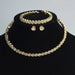 SHEIN clásico Bisutería con diamante de imitación cuello Set Pulsera Pendientes cuello 3 piezas - Quierox - Tienda Online