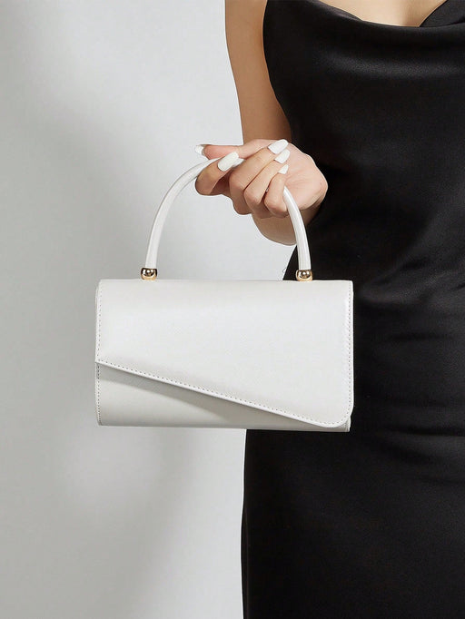SHEIN Clutch de moda para mujer, de color liso, con decoración metálica y cierre de solapa - Quierox - Tienda Online