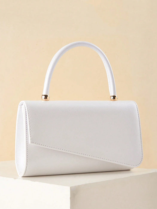 SHEIN Clutch de moda para mujer, de color liso, con decoración metálica y cierre de solapa - Quierox - Tienda Online