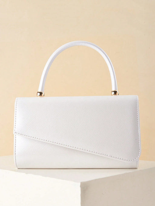 SHEIN Clutch de moda para mujer, de color liso, con decoración metálica y cierre de solapa - Quierox - Tienda Online