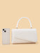 SHEIN Clutch de moda para mujer, de color liso, con decoración metálica y cierre de solapa - Quierox - Tienda Online