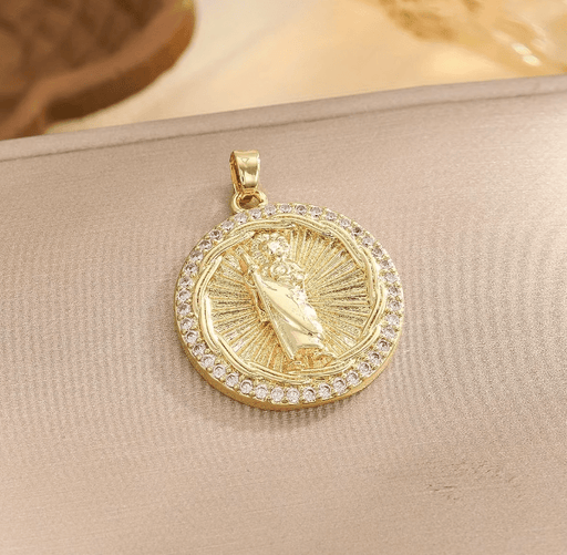 Shein Collar de acero inoxidable con colgante de la serie Retro de la Virgen María - Quierox - Tienda Online