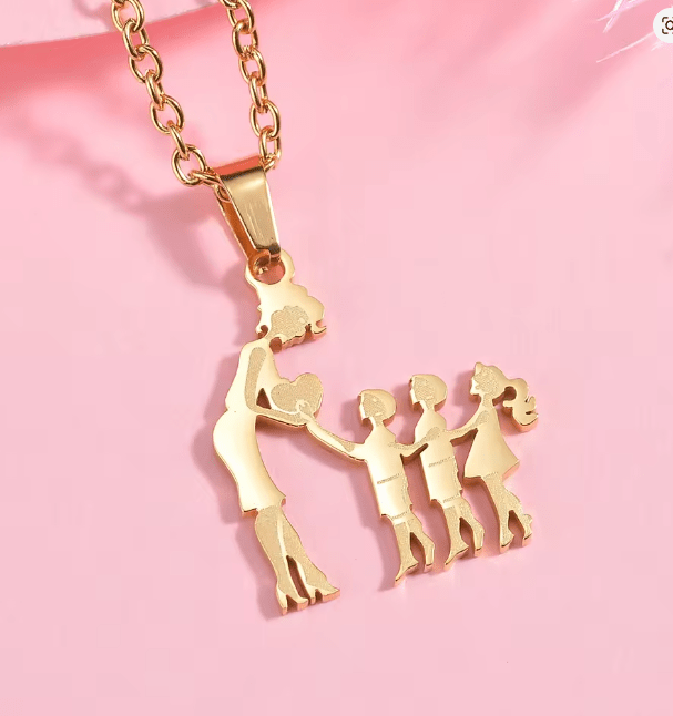 SHEIN collar de acero inoxidable para la familia de madres y niños - Quierox - Tienda Online