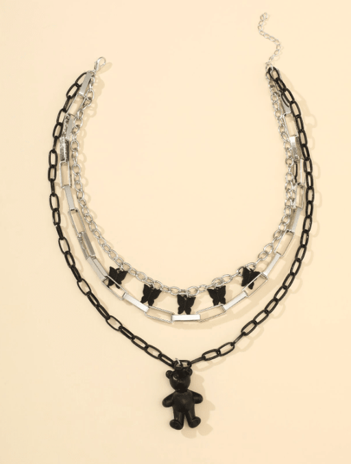 SHEIN Collar de cadena a capas de mariposa y oso - Quierox - Tienda Online
