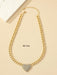 Shein Collar de cadena con decoración de corazón de diamantes de imitación - Quierox - Tienda Online