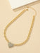 Shein Collar de cadena con decoración de corazón de diamantes de imitación - Quierox - Tienda Online