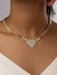 Shein Collar de cadena con decoración de corazón de diamantes de imitación - Quierox - Tienda Online