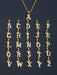 Shein Collar de cadena torcida dorada con colgante de letra, ideal para hombres, niñas y niños - Quierox - Tienda Online