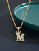 Shein Collar de cadena torcida dorada con colgante de letra, ideal para hombres, niñas y niños - Quierox - Tienda Online