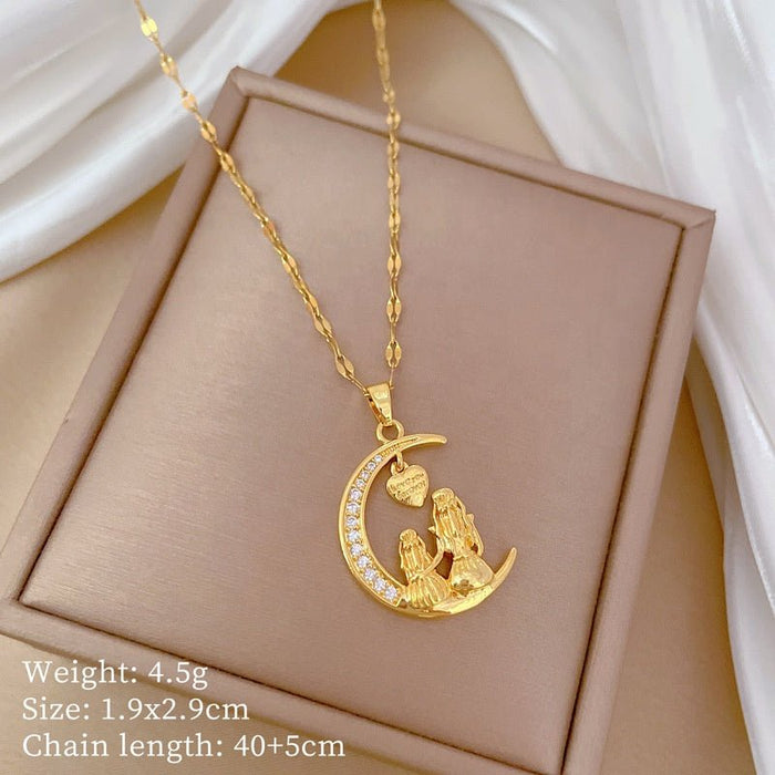 SHEIN collar de figura de madre e hija amorosa - Quierox - Tienda Online