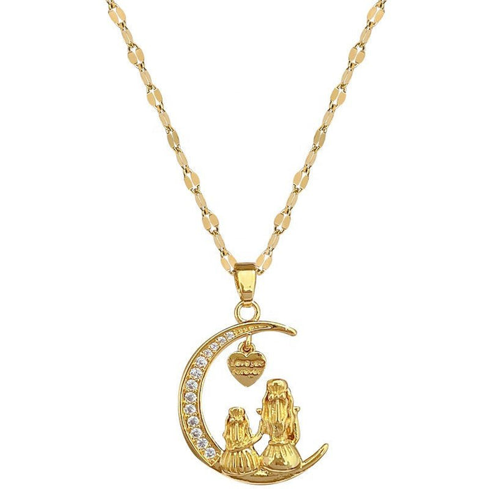 SHEIN collar de figura de madre e hija amorosa - Quierox - Tienda Online