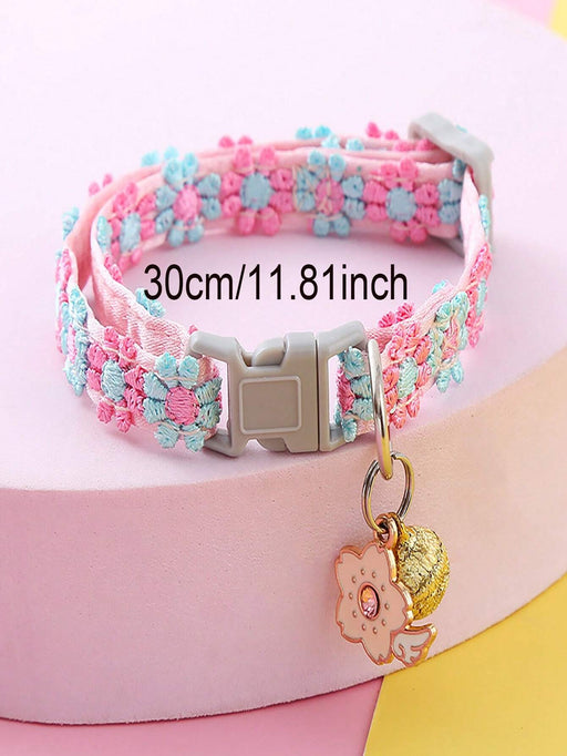 SHEIN Collar de mascotas Collar de gato con flor de encaje colorido - Quierox - Tienda Online