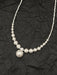 Shein Collar de perlas minimalistas de plata de ley S925 con diseño creativo de plata triturada, joyería de alta calidad - Quierox - Tienda Online