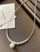 Shein Collar de perlas minimalistas de plata de ley S925 con diseño creativo de plata triturada, joyería de alta calidad - Quierox - Tienda Online