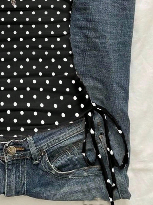 SHEIN Comfortcana Blusa corta con fruncidos y nudo delantero - Quierox - Tienda Online