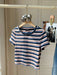 SHEIN Comfortcana Camiseta ajustada de punto a rayas de colores para mujer - Quierox - Tienda Online