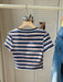 SHEIN Comfortcana Camiseta ajustada de punto a rayas de colores para mujer - Quierox - Tienda Online