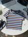 SHEIN Comfortcana Camiseta ajustada de punto a rayas de colores para mujer - Quierox - Tienda Online