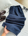 SHEIN Comfortcana Jeans de pana con cintura con cordón y pierna recta holgada - Quierox - Tienda Online
