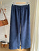 SHEIN Comfortcana Jeans de pana con cintura con cordón y pierna recta holgada - Quierox - Tienda Online