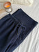 SHEIN Comfortcana Jeans de pana con cintura con cordón y pierna recta holgada - Quierox - Tienda Online