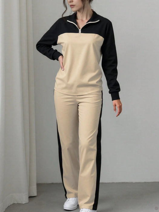SHEIN Conjunto casual con top holgado y pantalón de pierna ancha para mujer - Quierox - Tienda Online