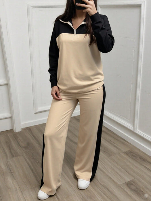 SHEIN Conjunto casual con top holgado y pantalón de pierna ancha para mujer - Quierox - Tienda Online