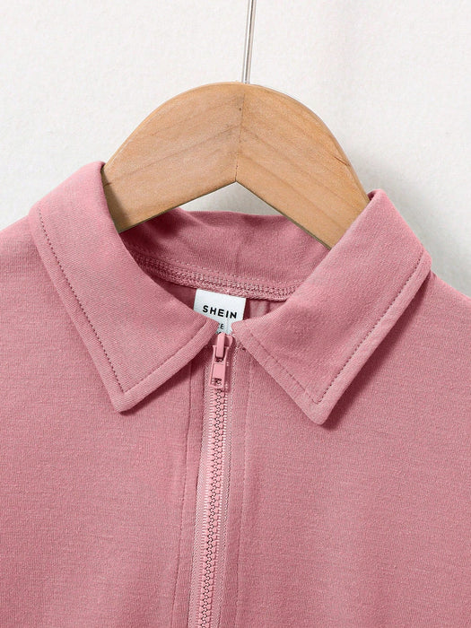 SHEIN Conjunto casual de dos piezas para niño joven, camiseta polo y pantalones cortos - Quierox - Tienda Online