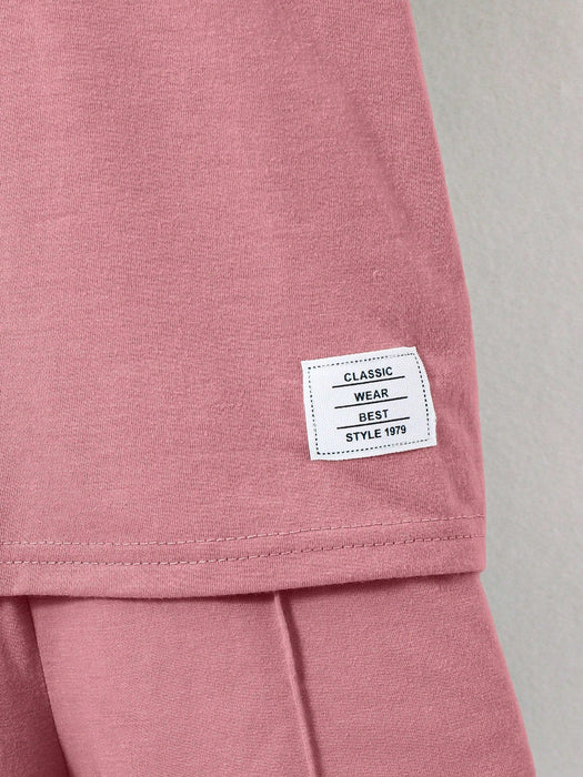 SHEIN Conjunto casual de dos piezas para niño joven, camiseta polo y pantalones cortos - Quierox - Tienda Online