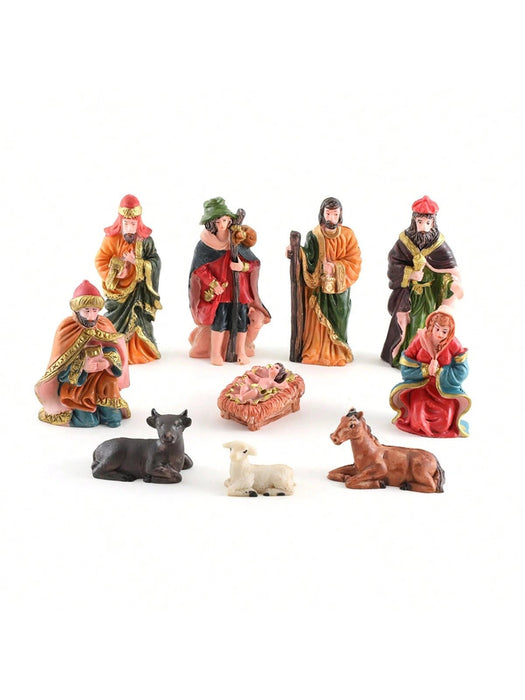 SHEIN Conjunto de 10 figuras para el belén con decoración de pesebre - Quierox - Tienda Online