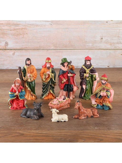 SHEIN Conjunto de 10 figuras para el belén con decoración de pesebre - Quierox - Tienda Online