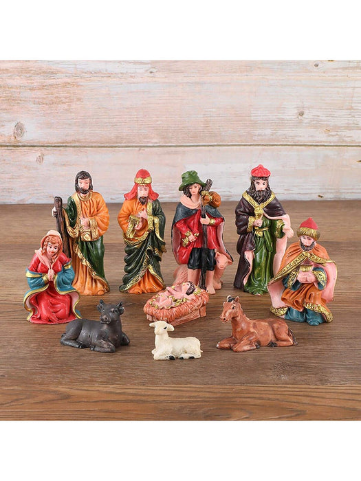 SHEIN Conjunto de 10 figuras para el belén con decoración de pesebre - Quierox - Tienda Online