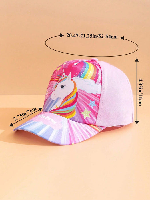 Shein Conjunto de 2 piezas con temática de unicornio para niñas, que incluye gorra de béisbol y bolso - Quierox - Tienda Online