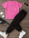Shein Conjunto de 2 piezas de camiseta de manga corta y pantalón con estampado de dibujos animados - Quierox - Tienda Online