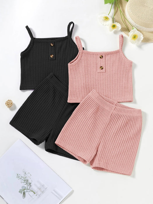 SHEIN - Conjunto de 2 piezas de camisola y 2 pantalones cortos - Quierox - Tienda Online