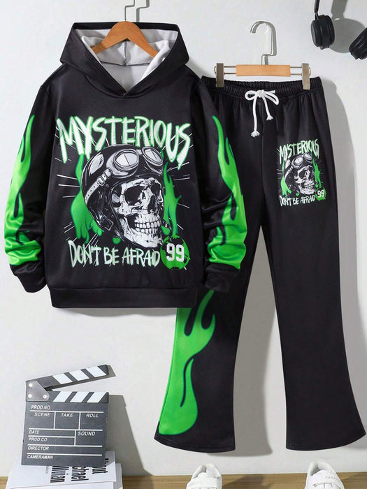 SHEIN Conjunto de 2 piezas de niño con sudadera con capucha y pantalones - Quierox - Tienda Online