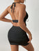 Shein Conjunto de 2 piezas EgrlEra Petite: Top halter y minifalda fruncida - Quierox - Tienda Online