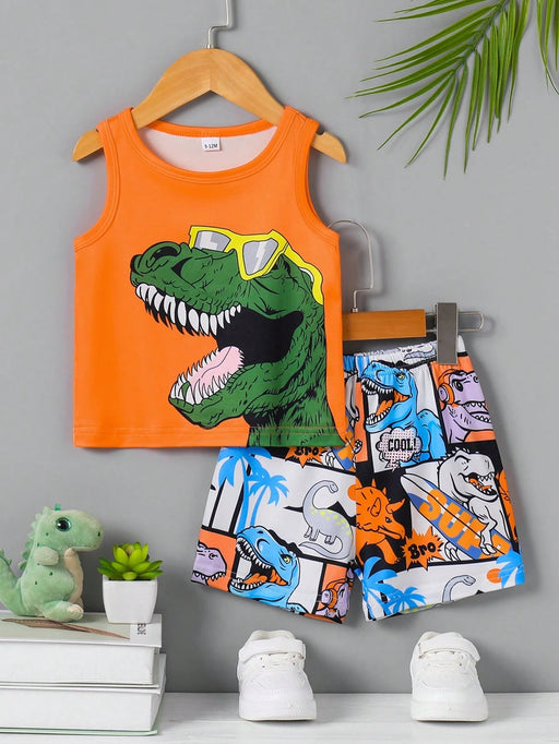 SHEIN Conjunto de 2 piezas para bebé niño , camiseta sin mangas y pantalones cortos - Quierox - Tienda Online