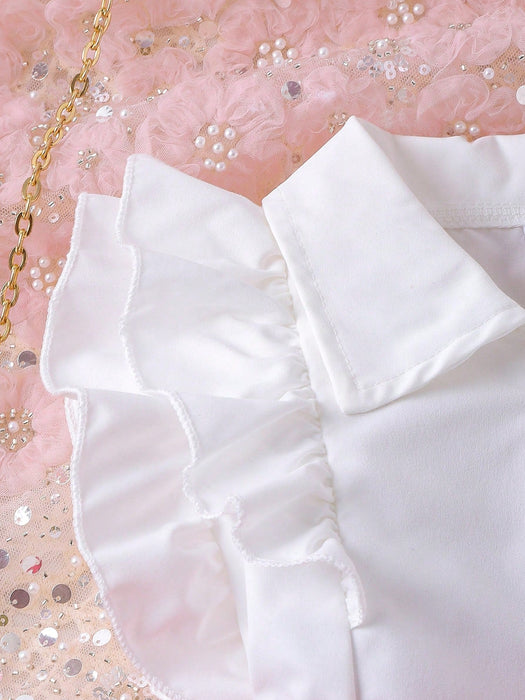 Shein Conjunto de 2 piezas para niña: top sin mangas con volantes y falda con lazo - Quierox - Tienda Online
