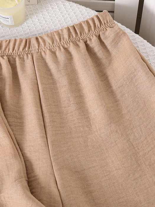 SHEIN Conjunto de 2 piezas para niñas de top sin mangas con volantes + pantalones de pierna ancha - Quierox - Tienda Online