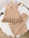 SHEIN Conjunto de 2 piezas para niñas de top sin mangas con volantes + pantalones de pierna ancha - Quierox - Tienda Online