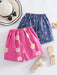 SHEIN Conjunto de 2 piezas para niñas Elladie Kids: shorts asimétricos con estampado de girasoles - Quierox - Tienda Online