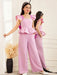 SHEIN Conjunto de 2 piezas para niñas preadolescentes: camisa y pantalón con volantes - Quierox - Tienda Online