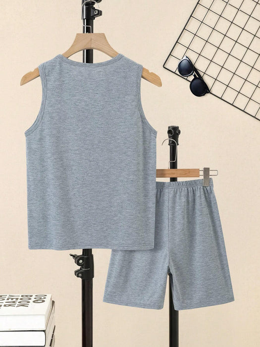 SHEIN Conjunto de piezas para niño preadolescente con impresión