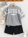 SHEIN Conjunto de 2 piezas para niño preadolescente, informal, versátil, cómodo, estilo urbano - Quierox - Tienda Online