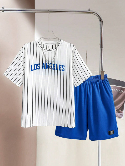 SHEIN Conjunto de 2 piezas para niño preadolescente, ropa de calle de ocio - Quierox - Tienda Online