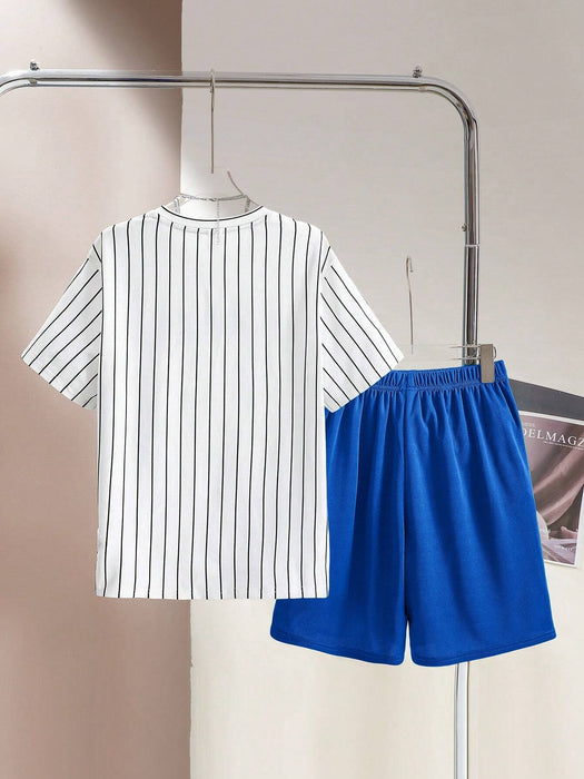 SHEIN Conjunto de 2 piezas para niño preadolescente, ropa de calle de ocio - Quierox - Tienda Online