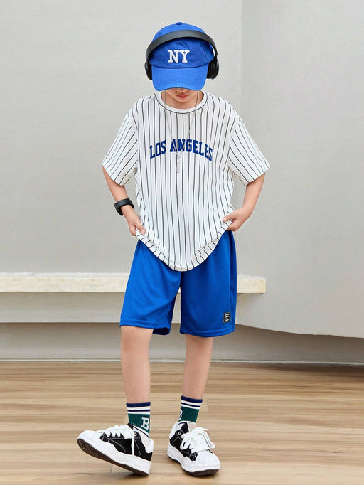 SHEIN Conjunto de 2 piezas para niño preadolescente, ropa de calle de ocio - Quierox - Tienda Online