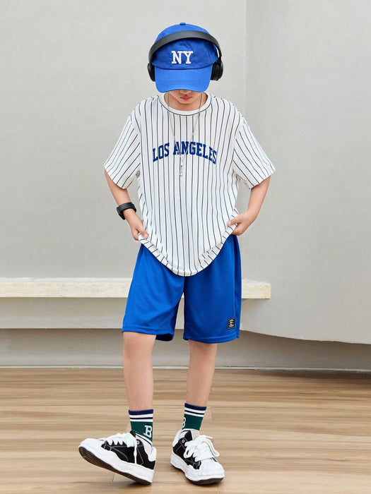 SHEIN Conjunto de 2 piezas para niño preadolescente, ropa de calle de ocio - Quierox - Tienda Online