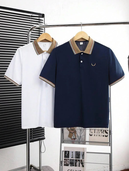 Shein Conjunto de 2 Playeras tipo polo de punto para chicos adolescentes - Quierox - Tienda Online